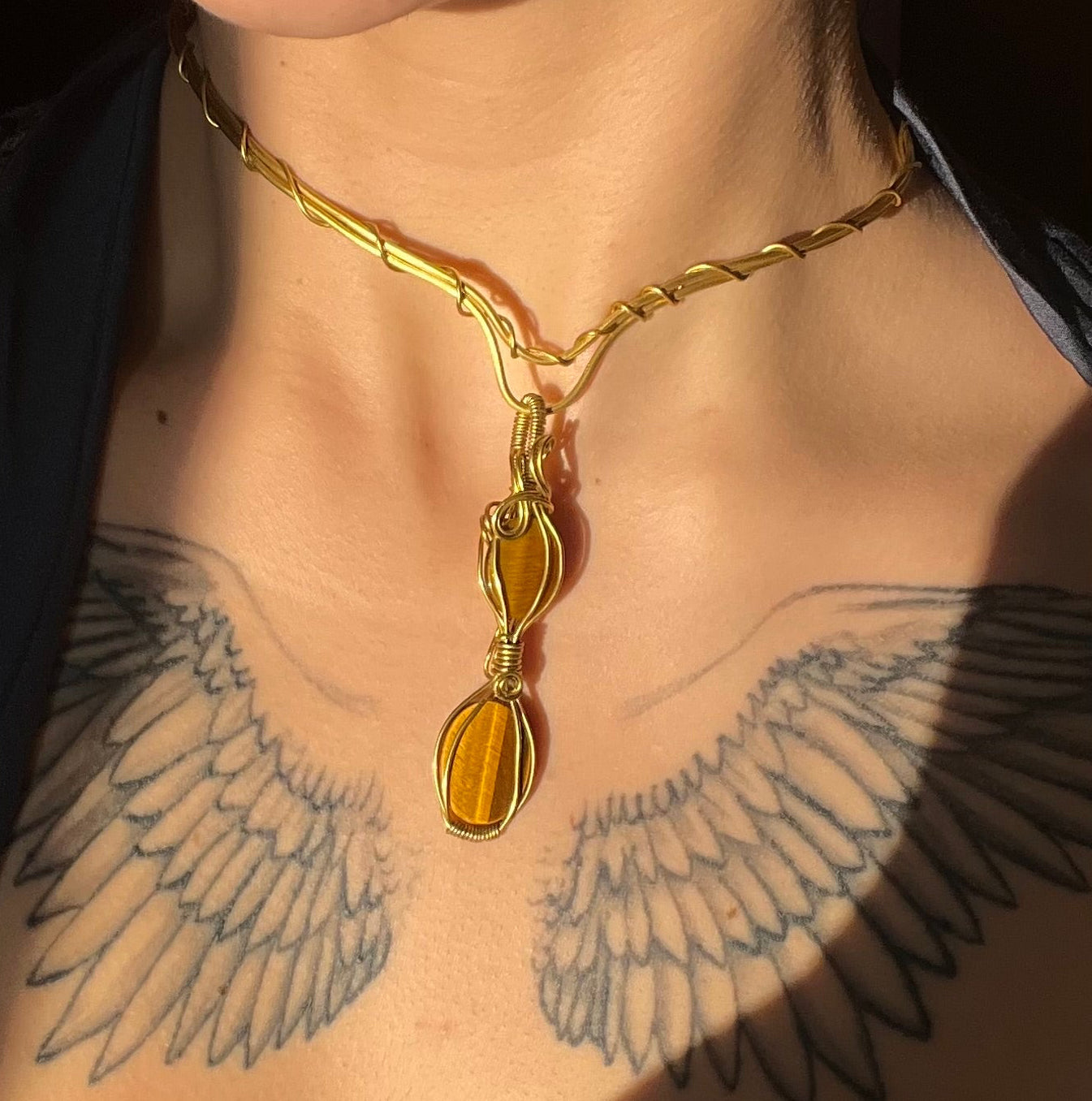 Doble Tiger Eye Choker